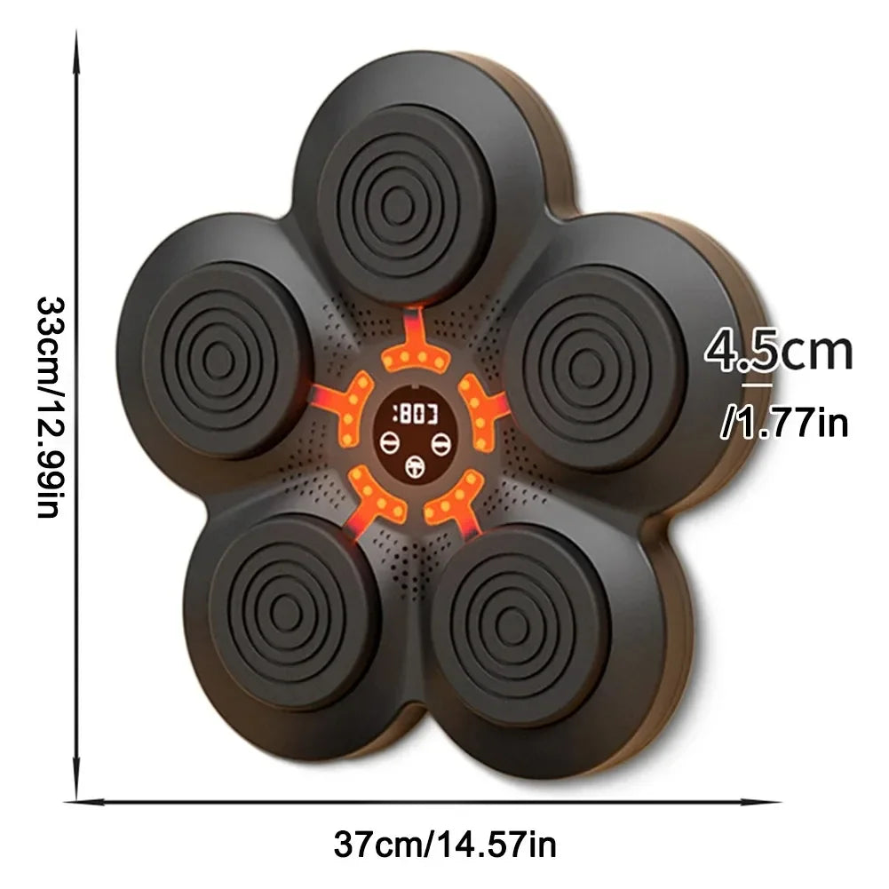 Lisslune | RhythmBox Wall Trainer – Smart Bluetooth Boxing Machine with Music & LED Reaction