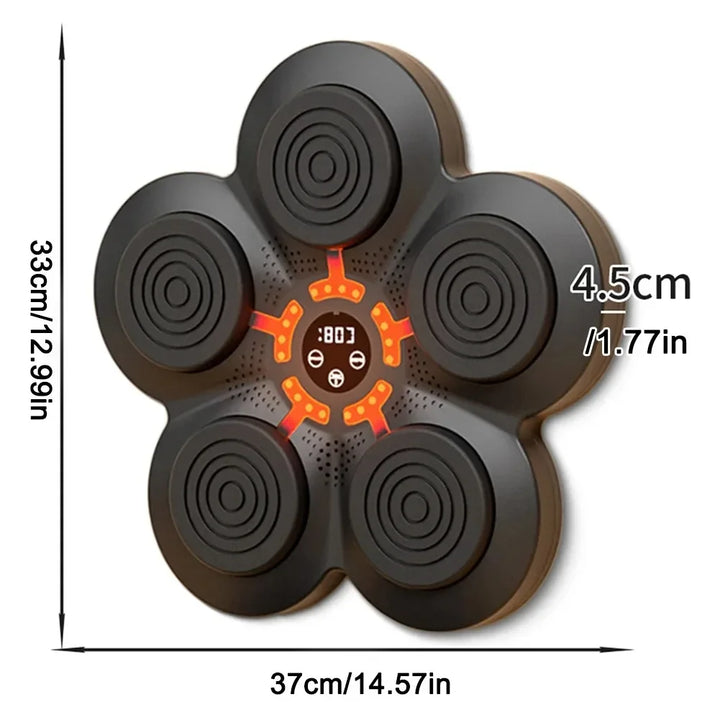 Lisslune | RhythmBox Wall Trainer – Smart Bluetooth Boxing Machine with Music & LED Reaction