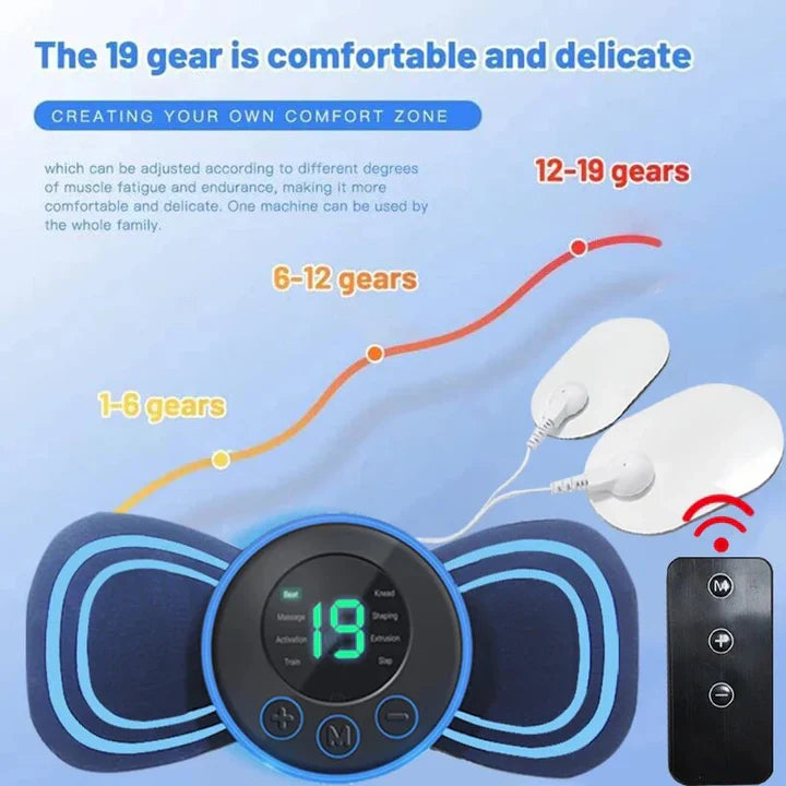 Lisslune | Portable Electric Neck Massager | With Pad & Remote Control for Targeted Relaxation