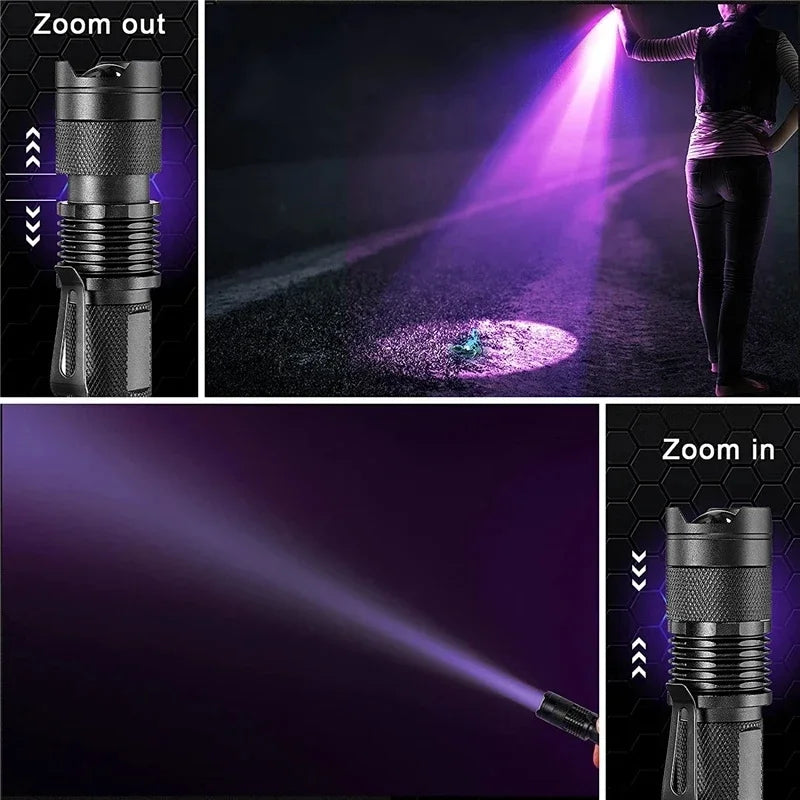Lisslune | LED UV Flashlight - Ultraviolet Inspection Lamp for Pet Urine and Stain Detection