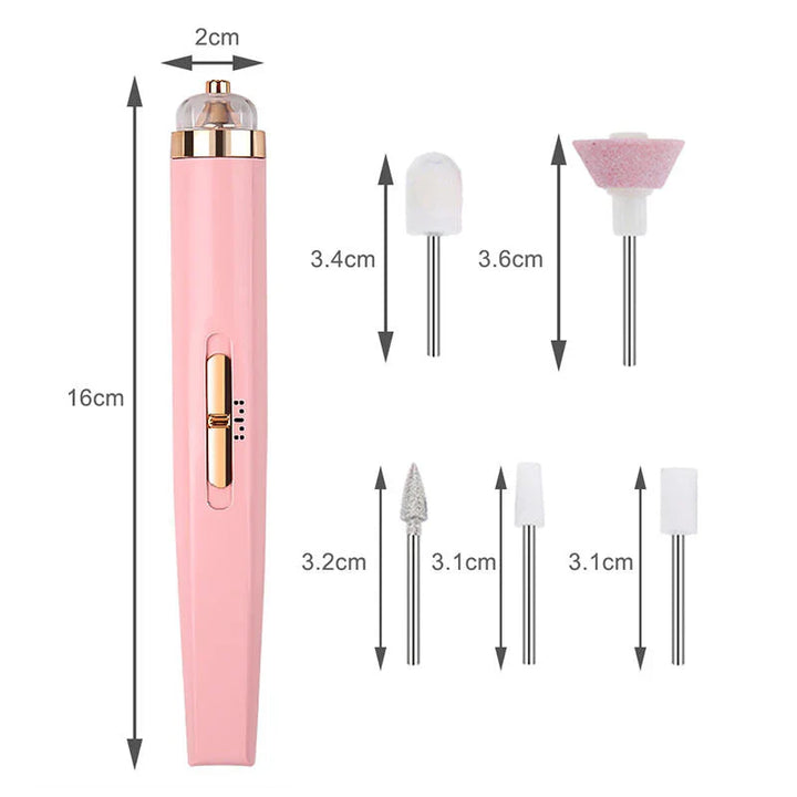 Lisslune | 5-in-1 Electric Nail Care Device – Portable Manicure Tool with LED Light