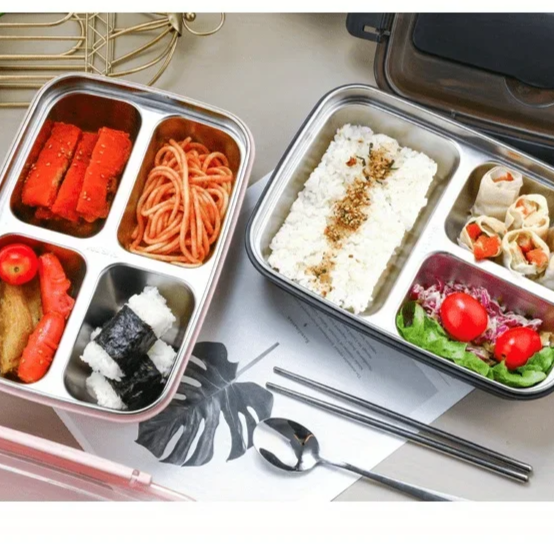 Lisslune | Leak-proof lunchbox made of stainless steel with 3/4 compartments