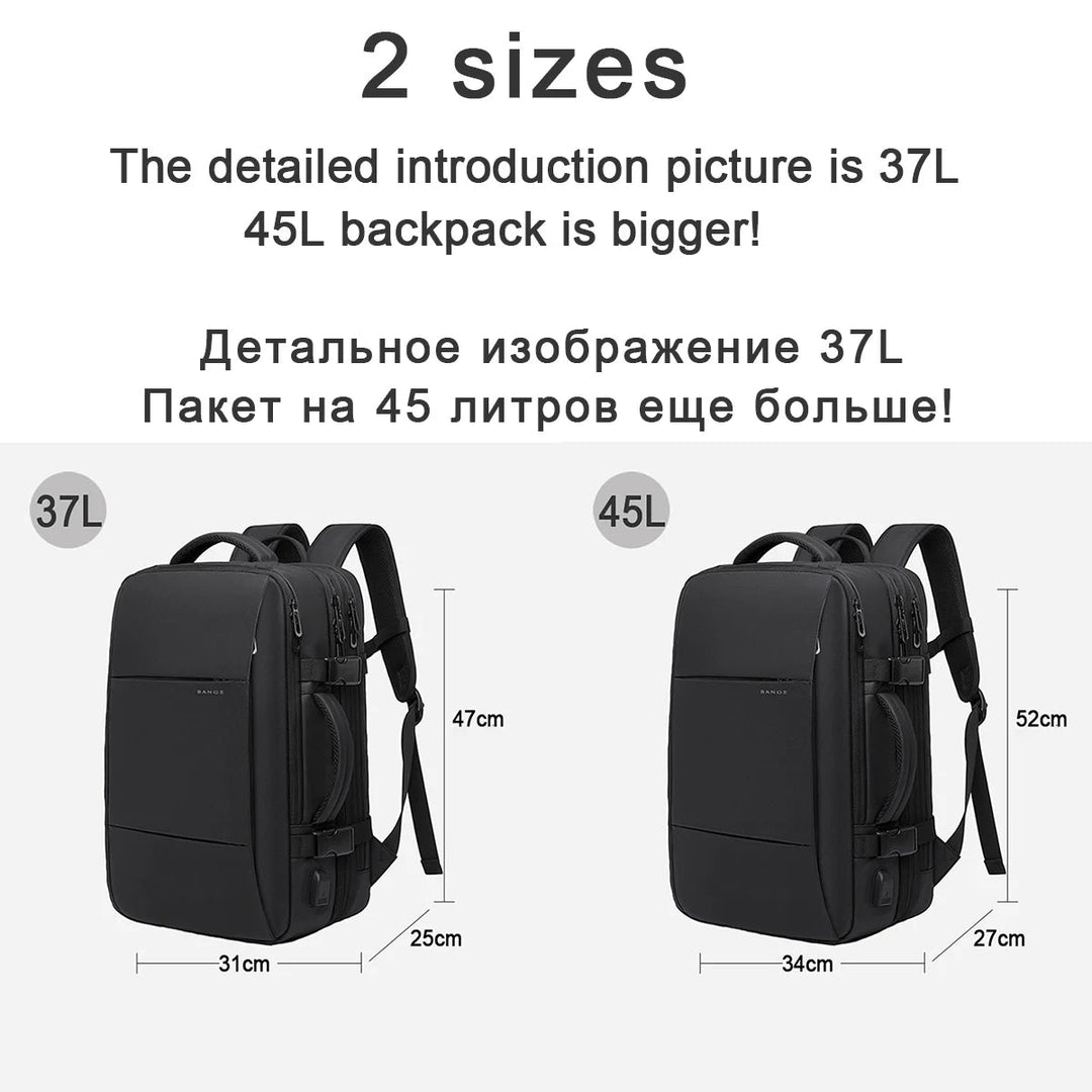 Lisslune | Waterproof Expandable Travel Backpack – Large Capacity & Anti-Theft Protection