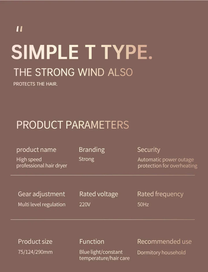 Lisslune | High-performance hair dryer 2400W with cold and warm air function - Ion technology