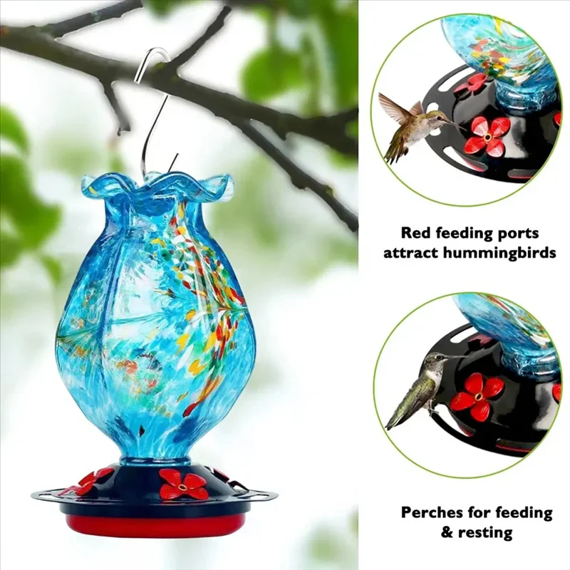 Lisslune | Glass Hanging Bird Feeder