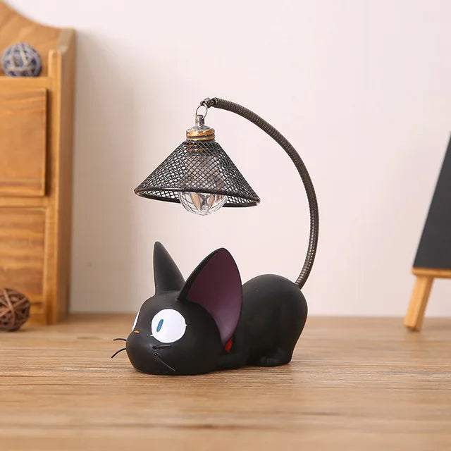 Lisslune | LumiPaws – Pretty black cat lamp with flexible tail light