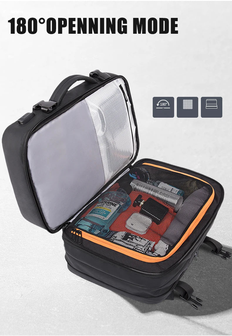 Lisslune | Waterproof Expandable Travel Backpack – Large Capacity & Anti-Theft Protection