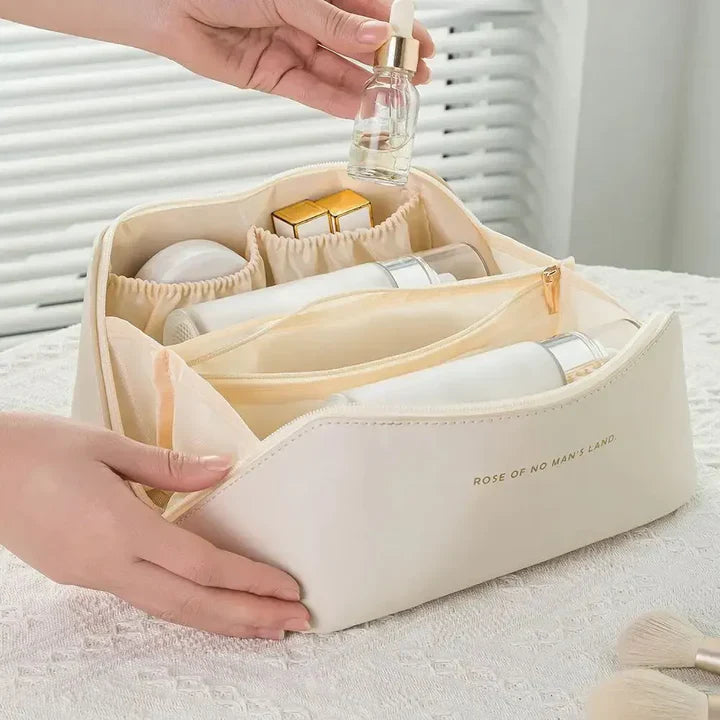 Lisslune | Travel-friendly Makeup Organizer with Zipper – Elegant Cosmetic Bag