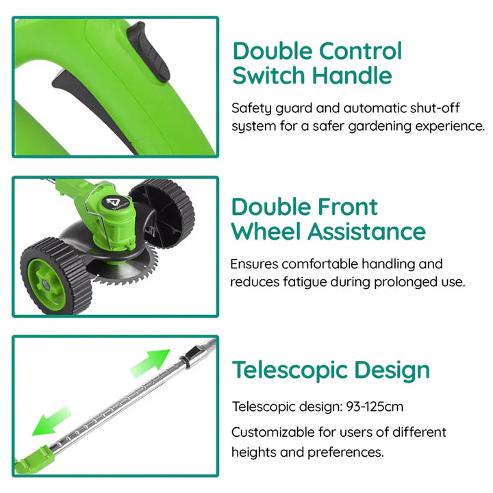 Lisslune | Powerful Electric Battery Operated Cordless Grass Trimmer
