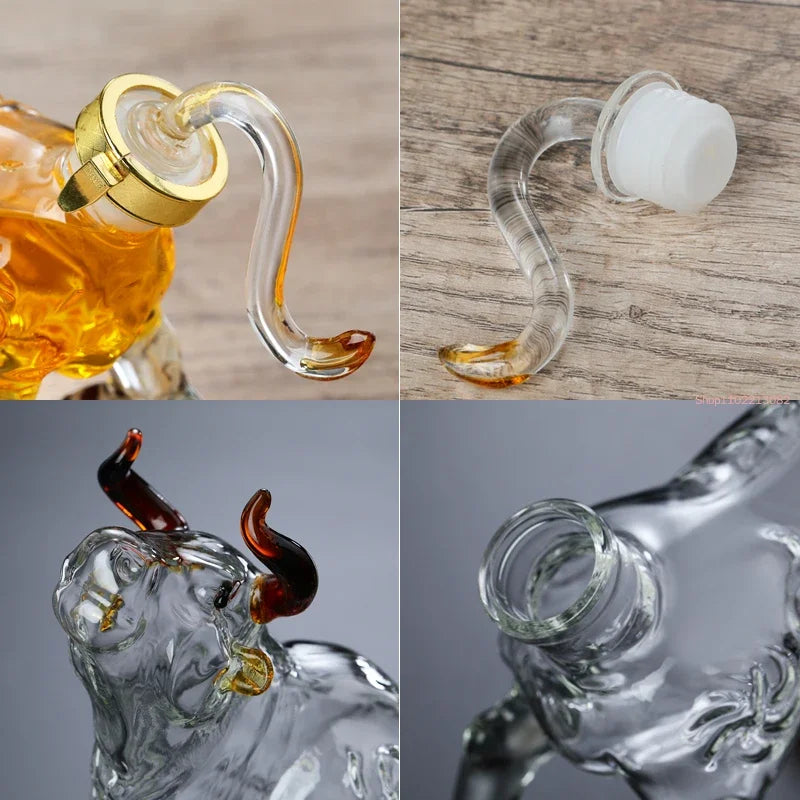 Lisslune | Artistic Bull Glass Decanter
