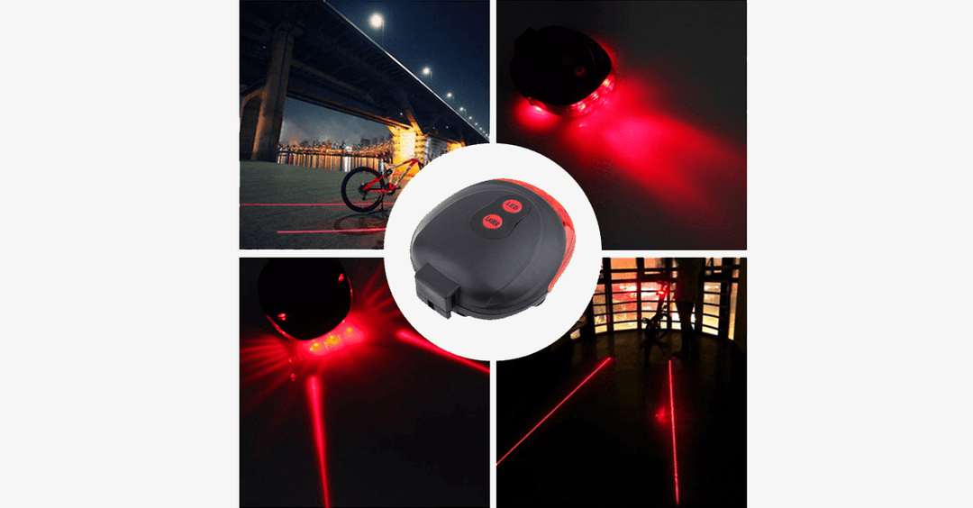 Lisslune | Laser LED Rear Light for Bicycles – Ride in Style!