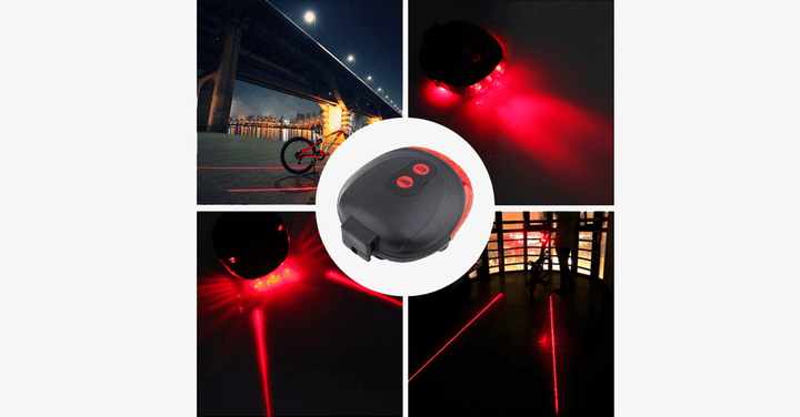 Lisslune | Laser LED Rear Light for Bicycles – Ride in Style!