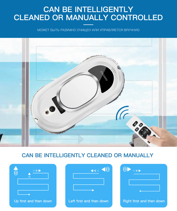 Lisslune | CleanBot Smart Window Cleaner with Remote Control – Streak-Free Glass Cleaning