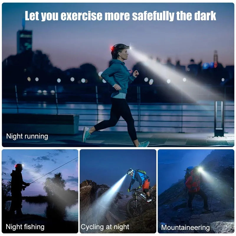 Lisslune | Powerful Waterproof LED Headlamp with Zoom & Rechargeable Battery – Outdoor Adventure Light