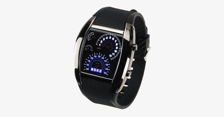 Lisslune | Stylish Car Racing Design LED Digital Men's Watch