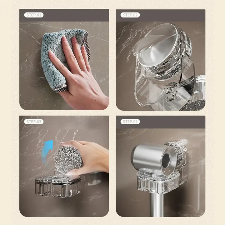 Lisslune | Wall-Mounted Hair Dryer Holder