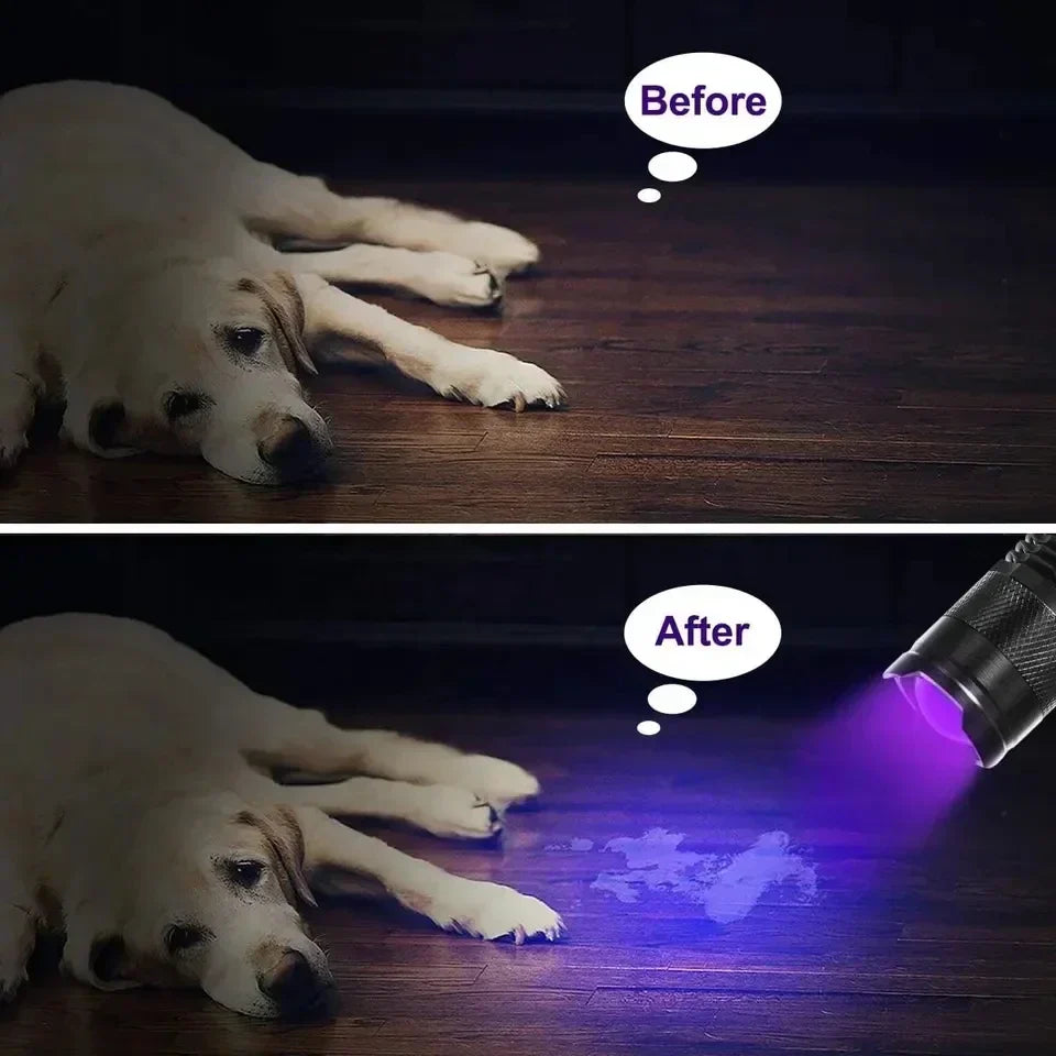 Lisslune | LED UV Flashlight - Ultraviolet Inspection Lamp for Pet Urine and Stain Detection