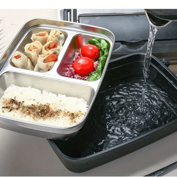 Lisslune | Leak-proof lunchbox made of stainless steel with 3/4 compartments