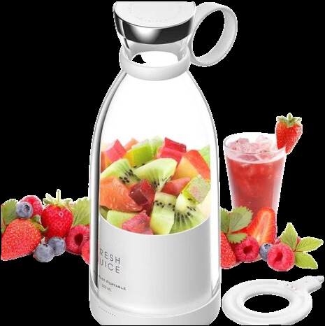 Lisslune | Compact Portable Smoothie Blender with Fruit Container and Drinking Lid