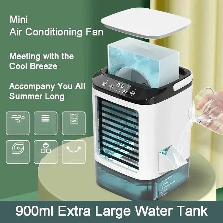 Lisslune | 3-Speed Portable Air conditioner with Ultrasonic Cooling