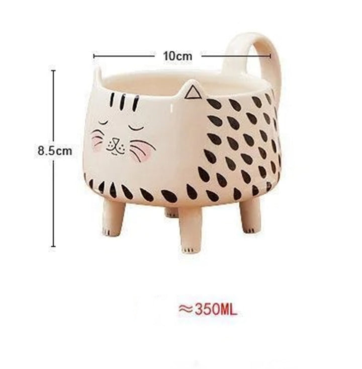 Lisslune | Happy Cat Long Legs Ceramic Mug