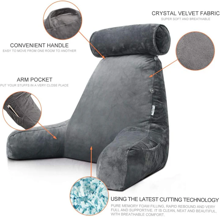 Lisslune | Reading Bed Pillow with Arms