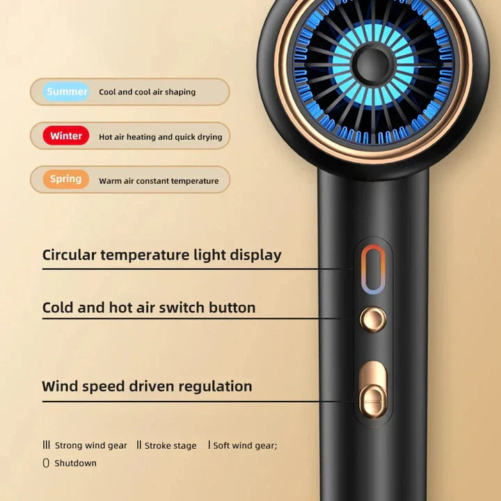 Lisslune | High-performance hair dryer 2400W with cold and warm air function - Ion technology