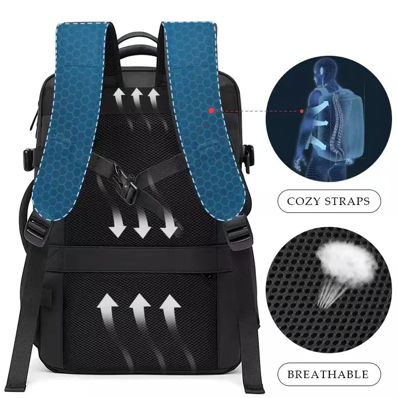 Lisslune | Waterproof Expandable Travel Backpack – Large Capacity & Anti-Theft Protection