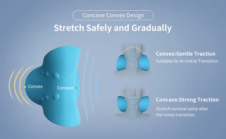 Lisslune | Neck and Shoulder Stretch – Cervical Traction Pillow for Spinal Alignment and Massage