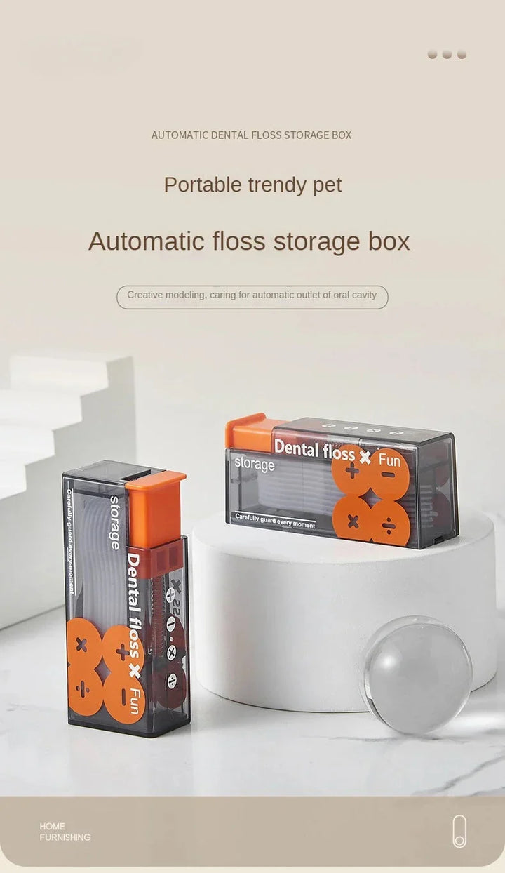Lisslune | Portable dental floss dispenser with 10 automatically ejecting dental floss sticks