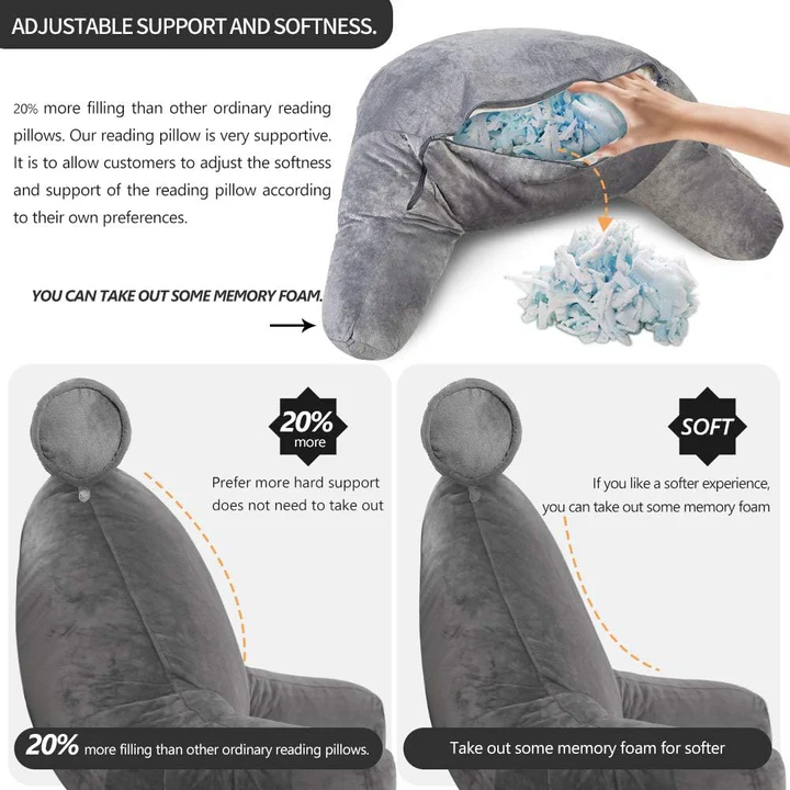 Lisslune | Reading Bed Pillow with Arms