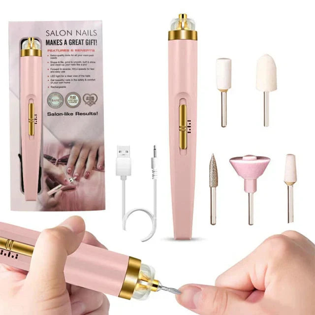 Lisslune | 5-in-1 Electric Nail Care Device – Portable Manicure Tool with LED Light