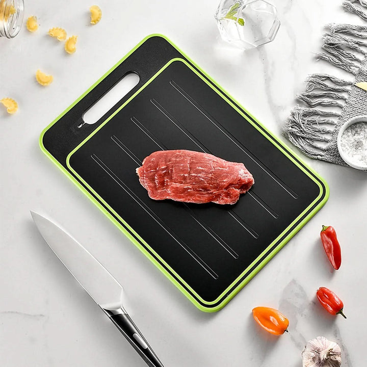 Lisslune | 4-in-1 Cutting Board with Thawing Tray and Sharpener