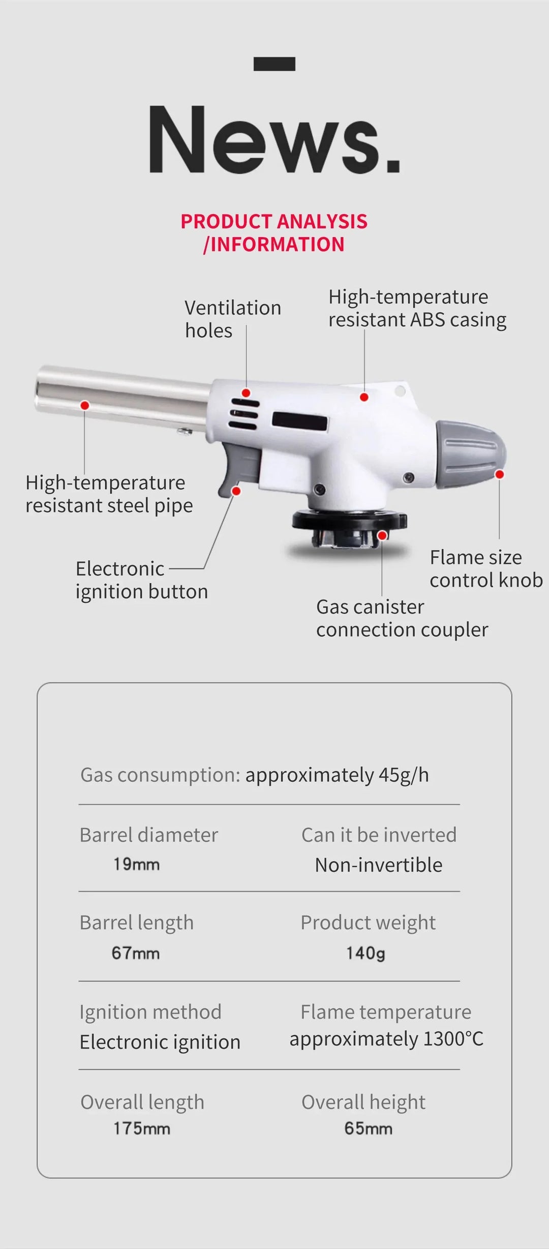 Lisslune | Portable Butane Gas Burner – Perfect for BBQ, Camping & Kitchen