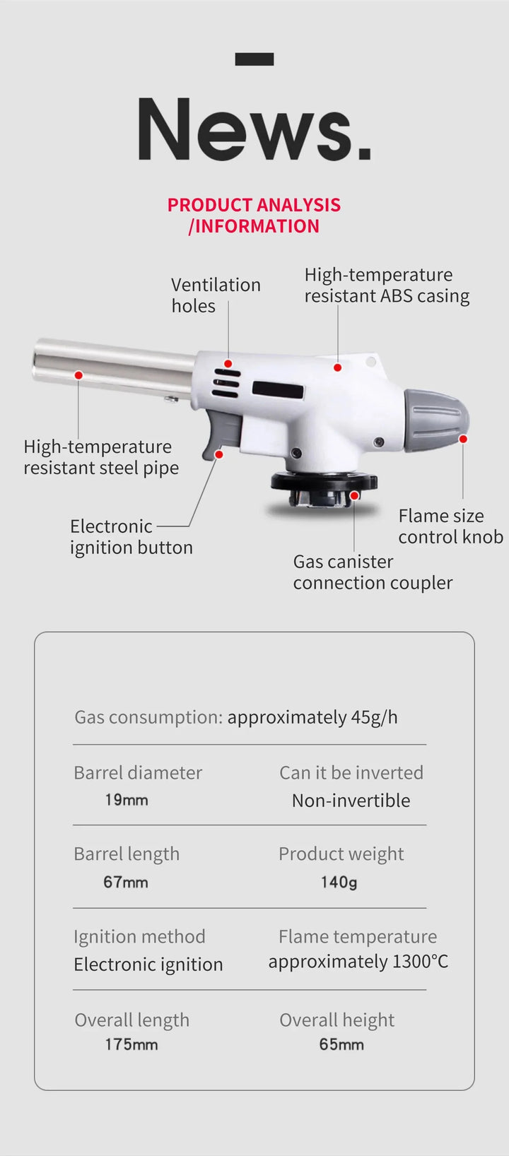 Lisslune | Portable Butane Gas Burner – Perfect for BBQ, Camping & Kitchen