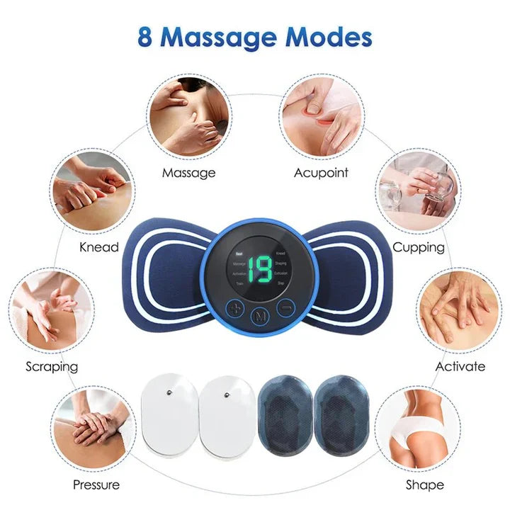 Lisslune | Portable Electric Neck Massager | With Pad & Remote Control for Targeted Relaxation