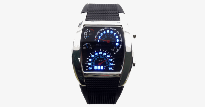 Lisslune | Stylish Car Racing Design LED Digital Men's Watch