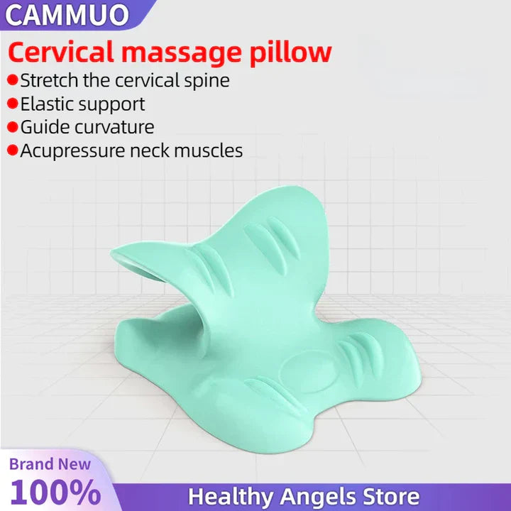 Lisslune | Neck and Shoulder Stretch – Cervical Traction Pillow for Spinal Alignment and Massage