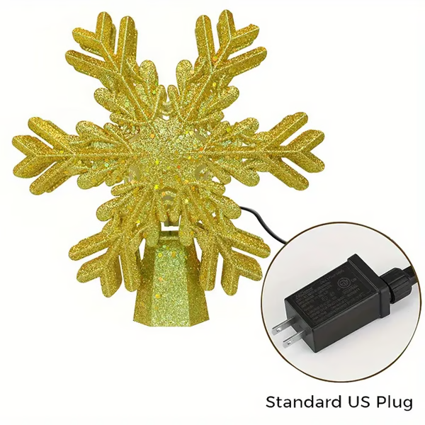 Lisslune | Christmas Tree Topper Lights With LED Snowflake Projector