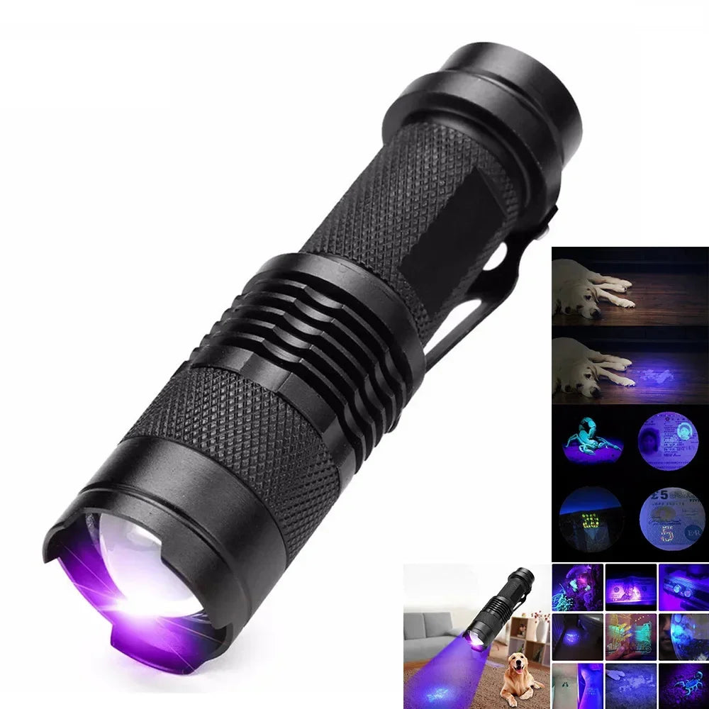 Lisslune | LED UV Flashlight - Ultraviolet Inspection Lamp for Pet Urine and Stain Detection