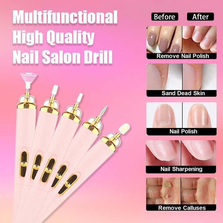 Lisslune | 5-in-1 Electric Nail Care Device – Portable Manicure Tool with LED Light