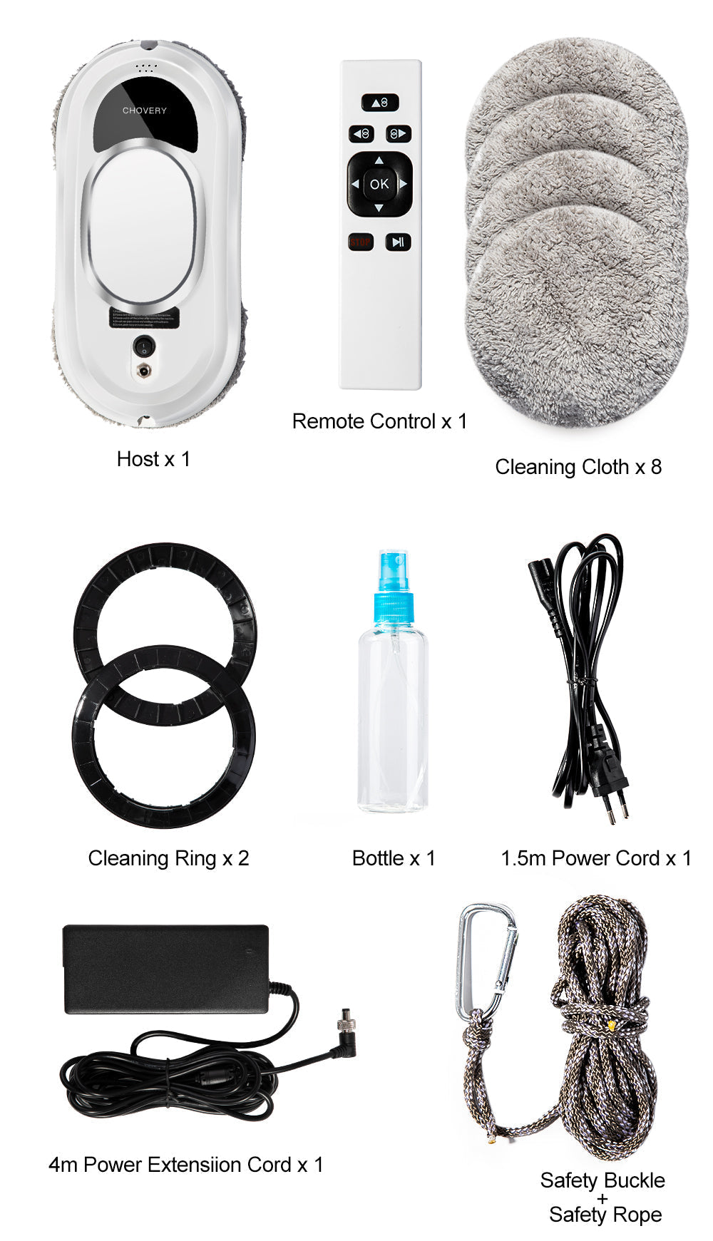 Lisslune | CleanBot Smart Window Cleaner with Remote Control – Streak-Free Glass Cleaning