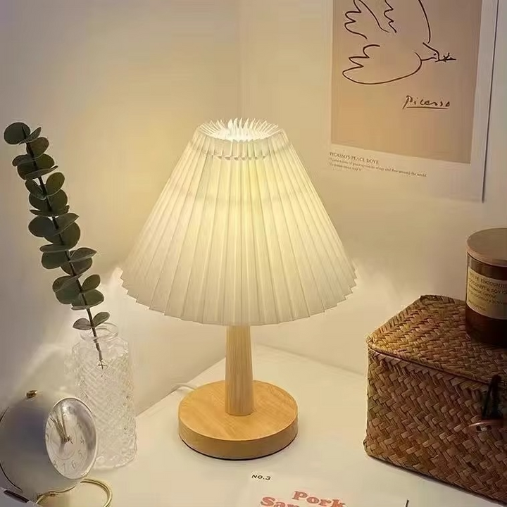 Lisslune | NordicEase pleated table lamp – Scandinavian design with a natural touch
