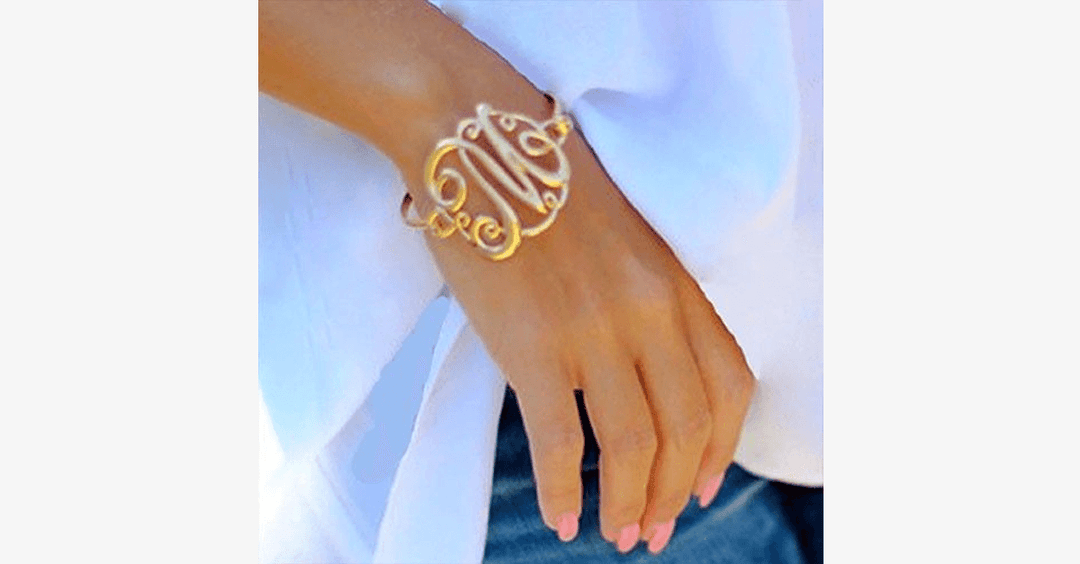 Lisslune | The New Trendy Monogram Initial Script Bracelet