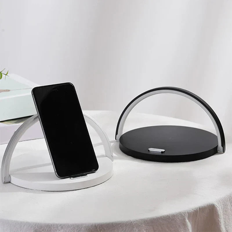 Lisslune | 3-in-1 wireless charger, phone holder and LED lamp