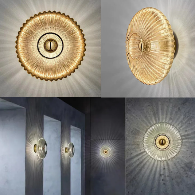 Lisslune | NimbusFlux - Glass Wall Lamp with Wavy Light