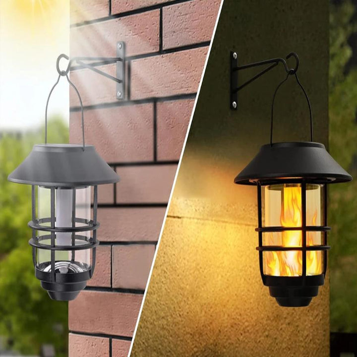 Lisslune | Solar Wireless Waterproof Flickering Sun Flame Lantern Light | - WallLant
