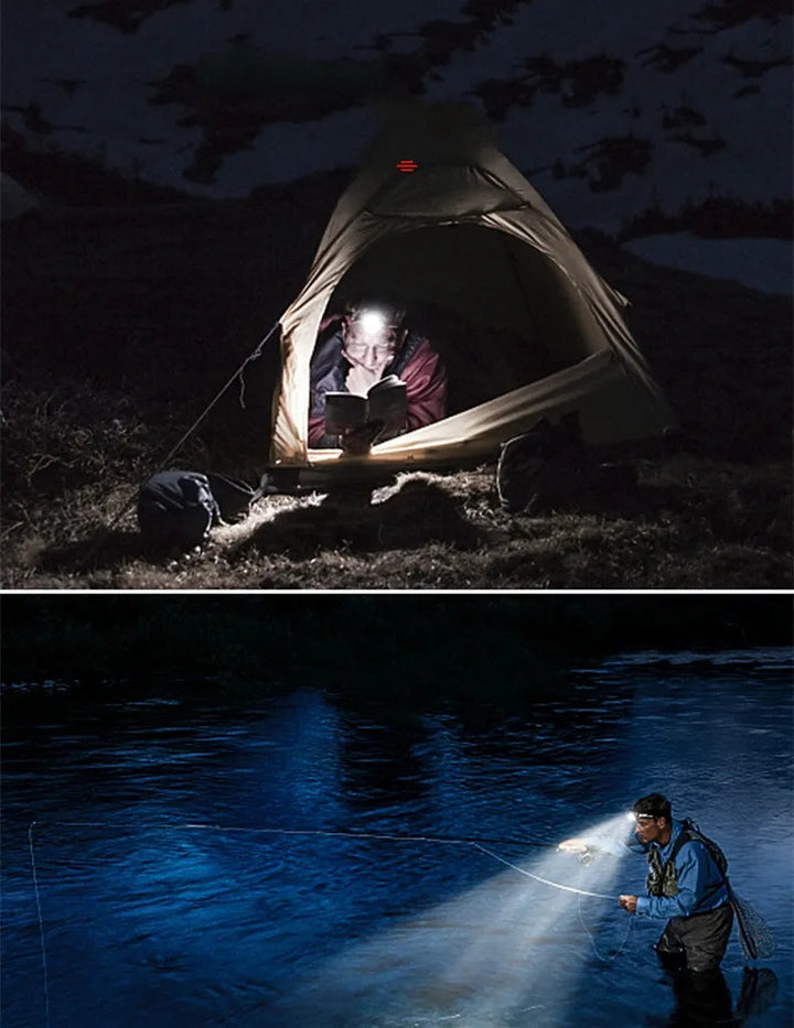Lisslune | Robust Waterproof LED Headlamp with Zoom and Rechargeable Battery