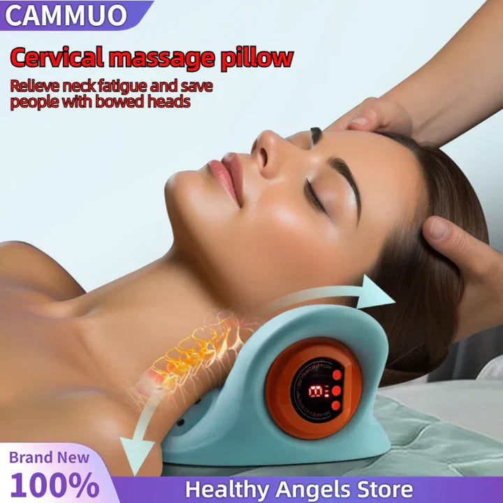 Lisslune | Neck and Shoulder Stretch – Cervical Traction Pillow for Spinal Alignment and Massage