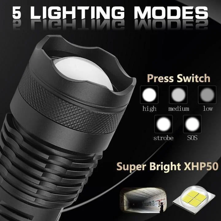 Lisslune | 90,000 Lumens Powerful Flashlight
